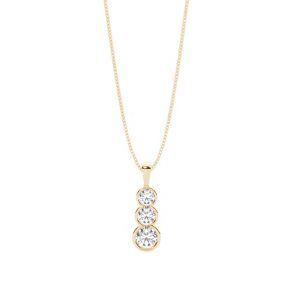 Yellow Gold Journey Diamond Pendants