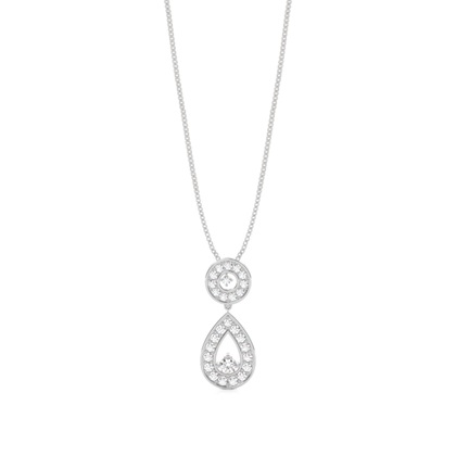 4 Prong Setting Round Diamond Drop Pendant