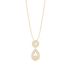 4 Prong Setting Round Diamond Drop Pendant