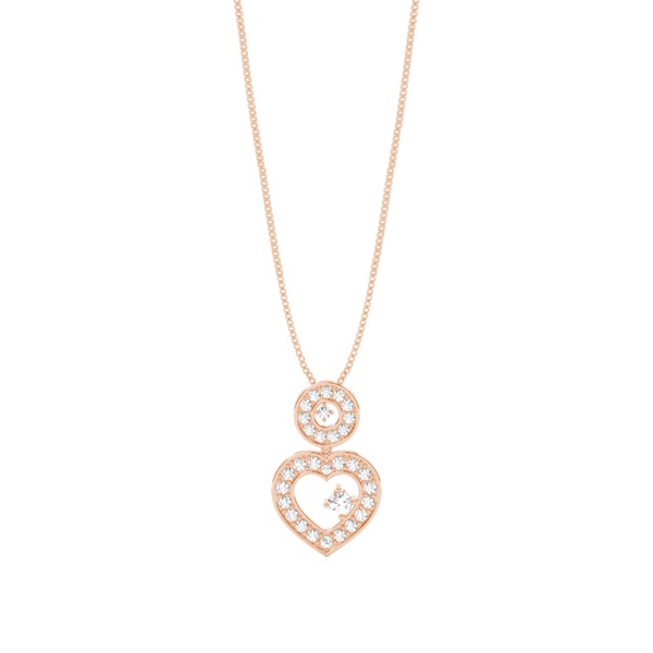 4 Prong Setting Round Diamond Drop Pendant