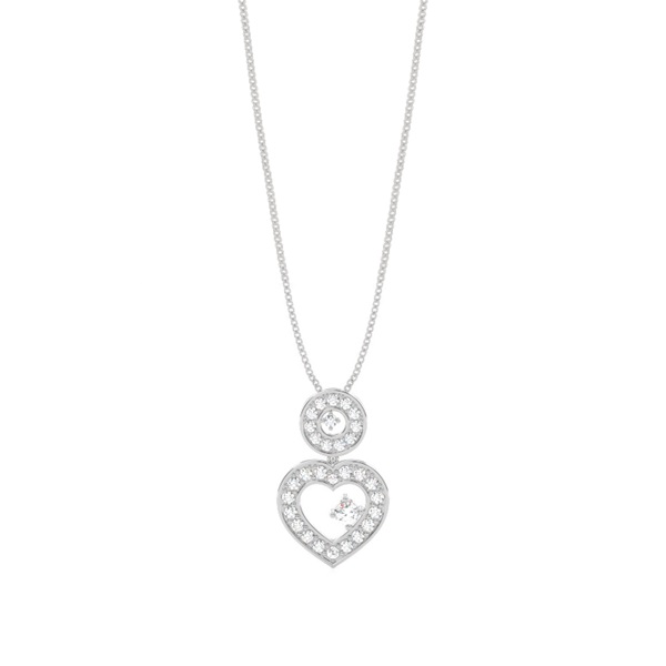 4 Prong Setting Round Diamond Drop Pendant