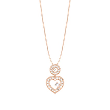 Rose Gold Drop Diamond Pendants
