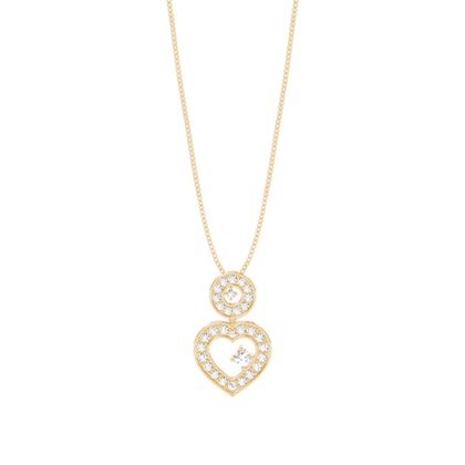 Yellow Gold Drop Diamond Pendants