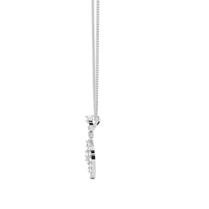 Prong Setting Round Diamond Drop Pendant