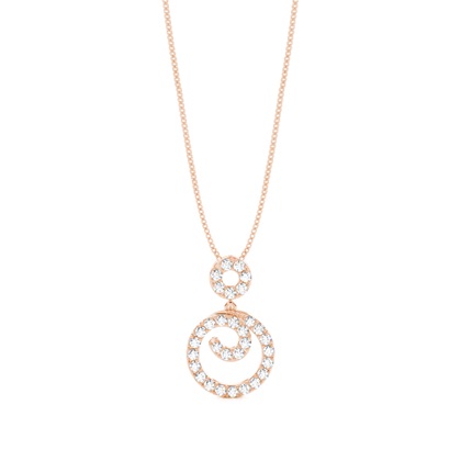 Rose Gold Drop Diamond Pendants