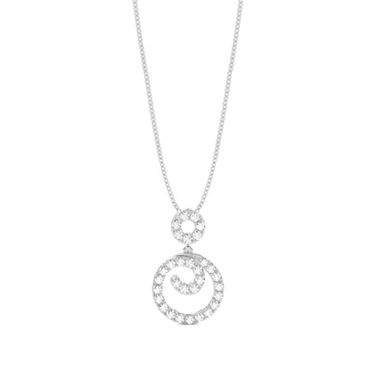 Prong Setting Round Diamond Drop Pendant