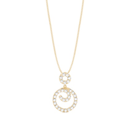 Yellow Gold Drop Diamond Pendants