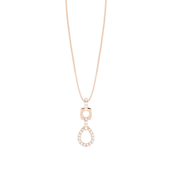 Pave Setting Round Diamond Drop Pendant