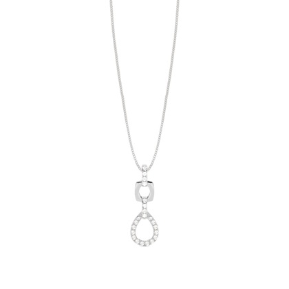 Pave Setting Round Diamond Drop Pendant