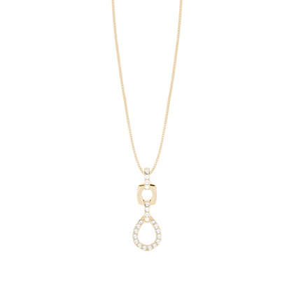 Yellow Gold Drop Diamond Pendants