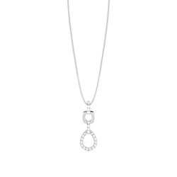 Runder Diamant Anhänger in einer Pavefassung