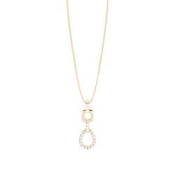 Pave Setting Round Diamond Drop Pendant