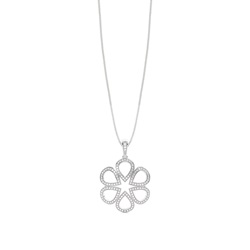 Runder Diamant Designer Anhänger in einer Krappenfassung
