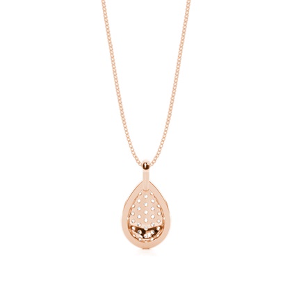 Runder Diamant Designer Anhänger in einer Pavefassung