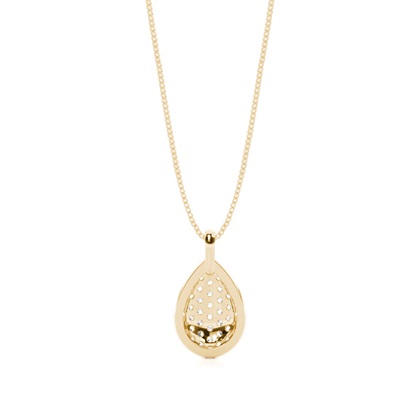 Runder Diamant Designer Anhänger in einer Pavefassung