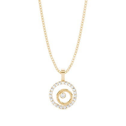 0.20ct. Full Bezel & Prong Setting Round Diamond Delicate Pendant