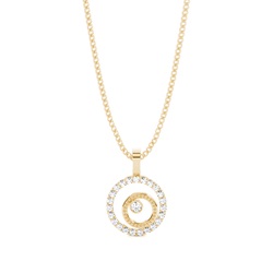 0.20ct. Full Bezel & Prong Setting Round Diamond Delicate Pendant
