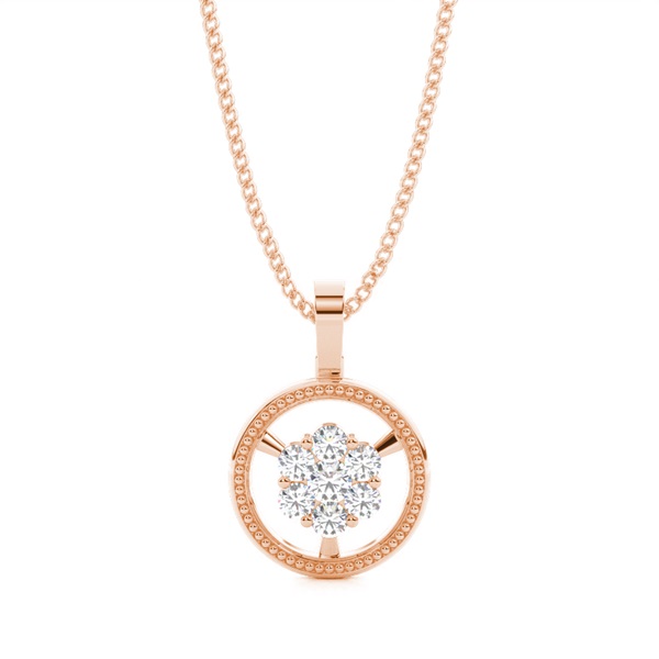 0.20ct. Pressure Setting Round Diamond Delicate Pendant