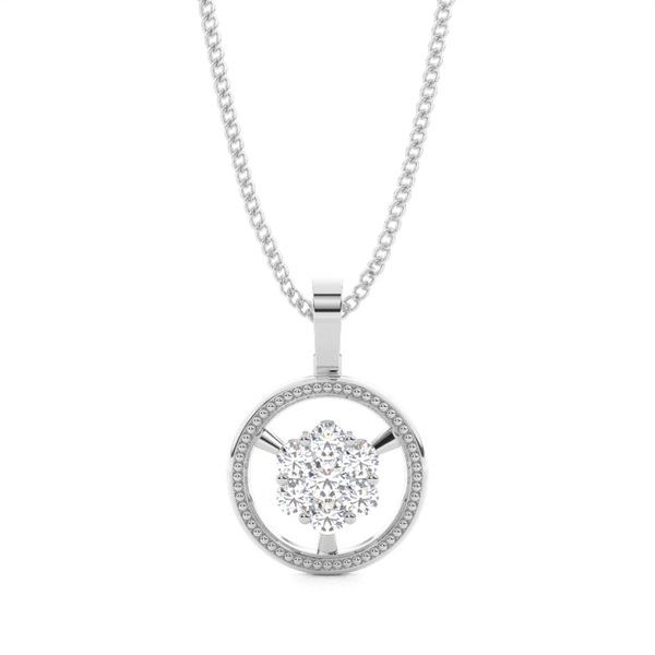 0.20ct. Pressure Setting Round Diamond Delicate Pendant