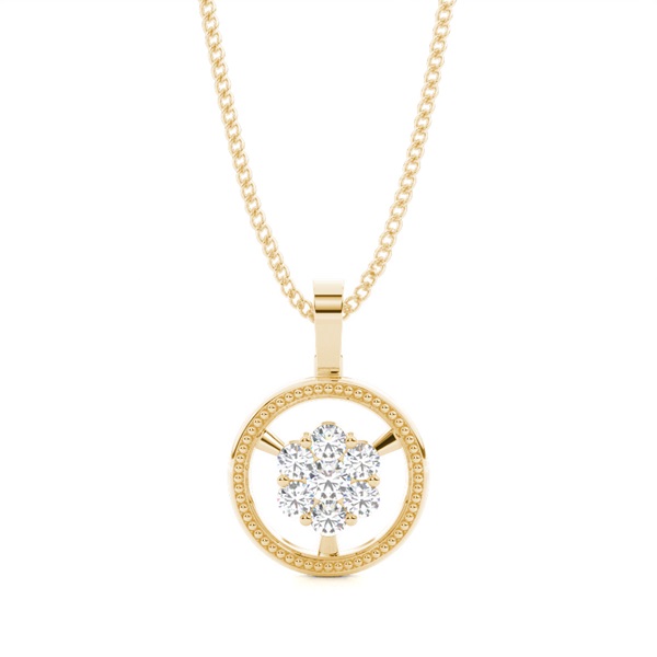 0.20ct. Pressure Setting Round Diamond Delicate Pendant
