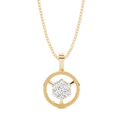 0.20ct. Pressure Setting Round Diamond Delicate Pendant
