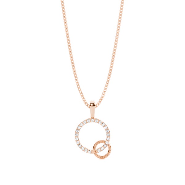0.15ct. Prong Setting Round Diamond Delicate Pendant
