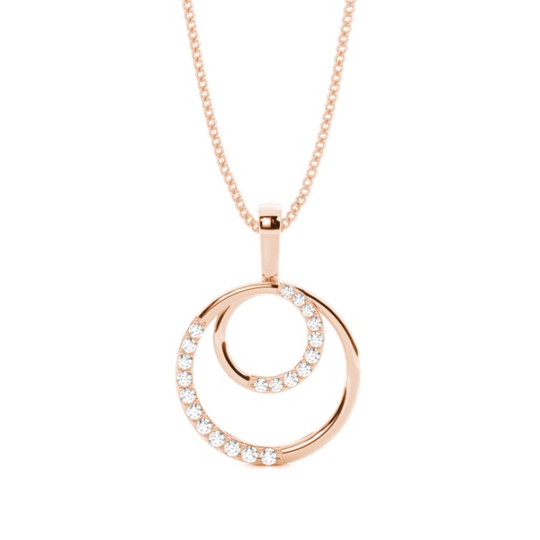 0.15ct. Prong Setting Round Diamond Delicate Pendant