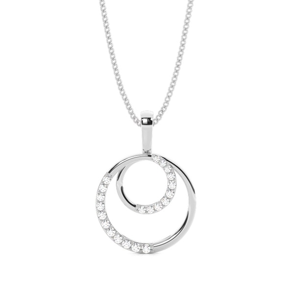 0.15ct. Prong Setting Round Diamond Delicate Pendant