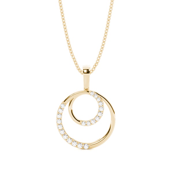 0.15ct. Prong Setting Round Diamond Delicate Pendant