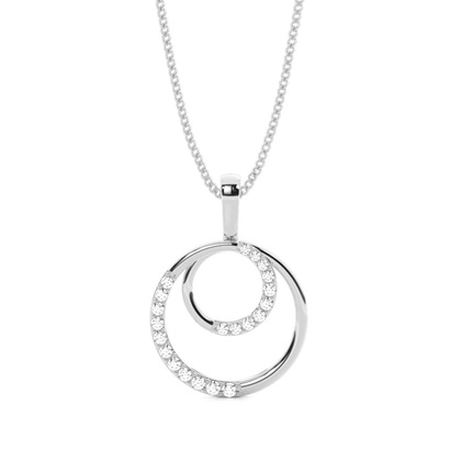 0.15ct. Prong Setting Round Diamond Delicate Pendant