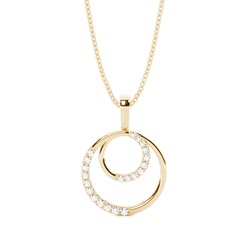 0.15ct. Prong Setting Round Diamond Delicate Pendant