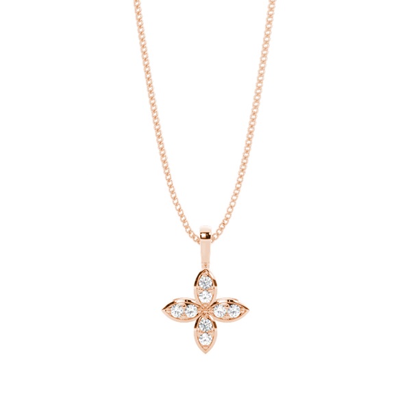 0.20ct. Pave Setting Round Diamond Delicate Pendant