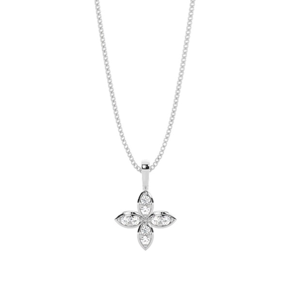 0.20ct. Pave Setting Round Diamond Delicate Pendant