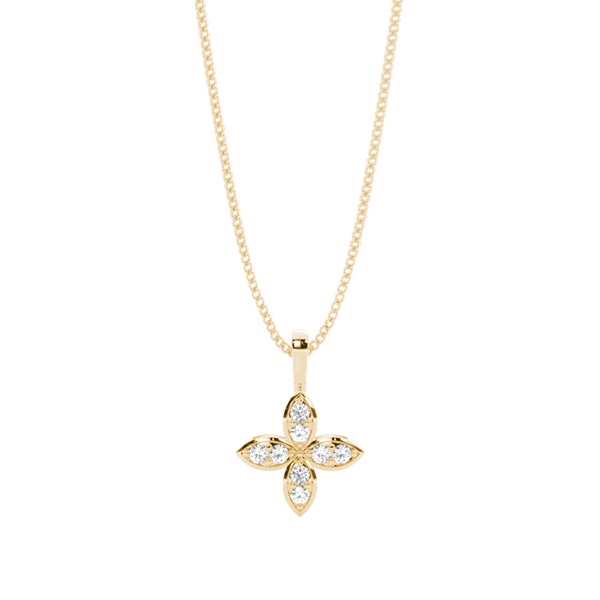 0.20ct. Pave Setting Round Diamond Delicate Pendant