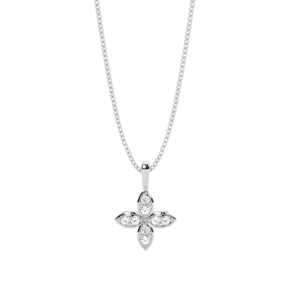 Silver Delicate Diamond Pendants