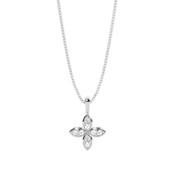0.20ct. Pave Setting Round Diamond Delicate Pendant