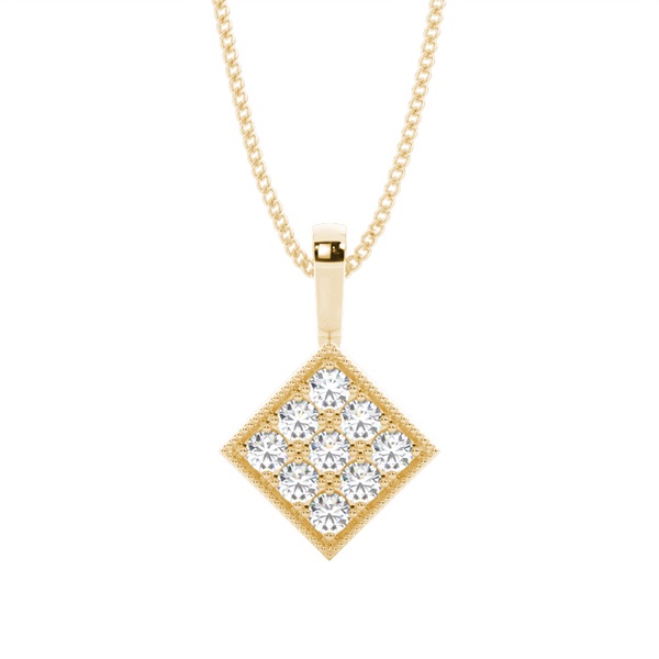 0.30ct. Pave Setting Round Diamond Delicate Pendant