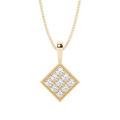 0.30ct. Pave Setting Round Diamond Delicate Pendant