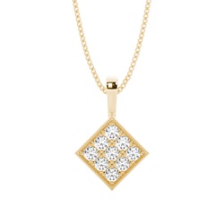 0.30ct. Pave Setting Round Diamond Delicate Pendant