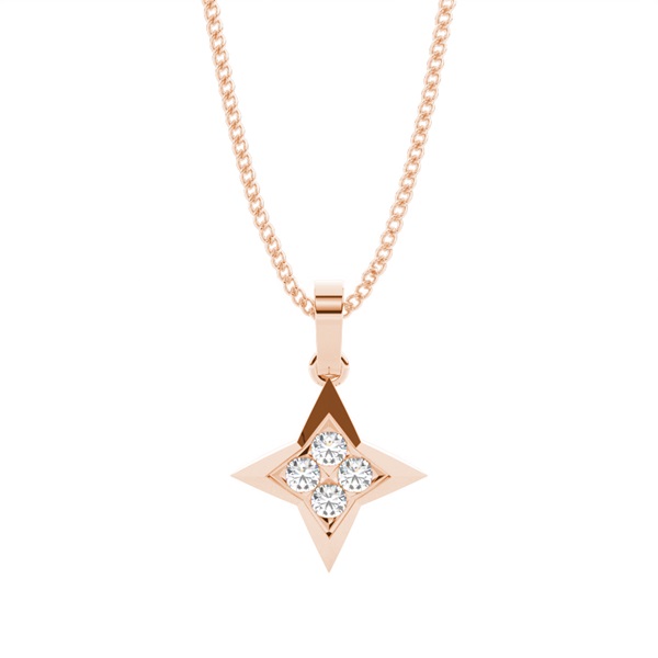 Runder Petite Diamantanhänger in einer Krappenfassung