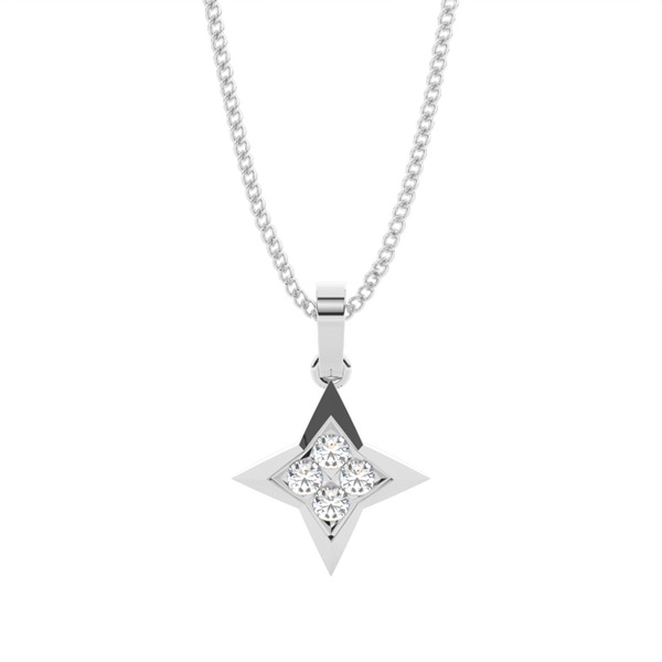 0.10ct. Prong Setting Round Diamond Delicate Pendant