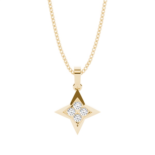 0.10ct. Prong Setting Round Diamond Delicate Pendant