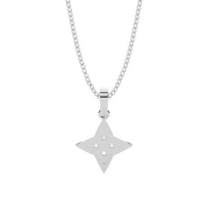 0.10ct. Prong Setting Round Diamond Delicate Pendant