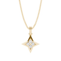0.10ct. Prong Setting Round Diamond Delicate Pendant