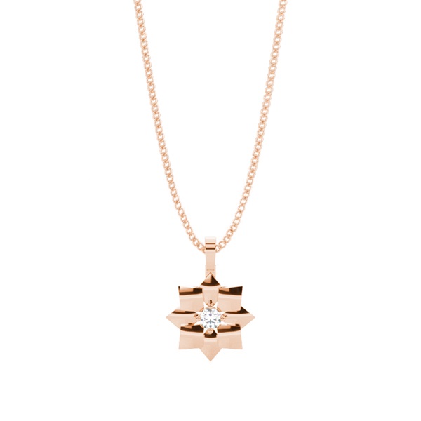 0.10ct. 4 Prong Setting Round Diamond Delicate Pendant