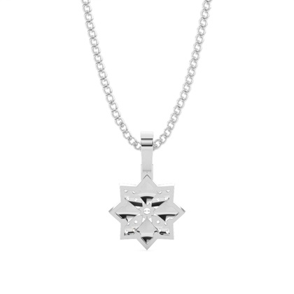 0.10ct. 4 Prong & Pave Setting Round Diamond Delicate Pendant