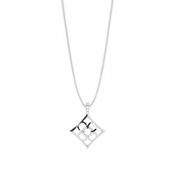 0.05ct. 4 Prong & Pave Setting Round Diamond Delicate Pendant