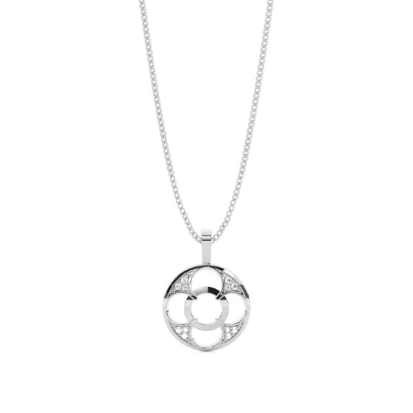 0.05ct. Pave Setting Round Diamond Delicate Pendant