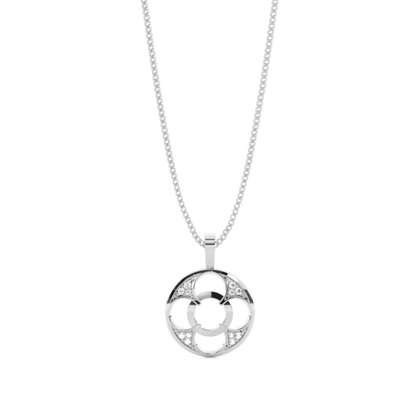 0.05ct. Pave Setting Round Diamond Delicate Pendant