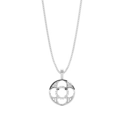 Runder Petite Diamantanhanger in einer Krappen und Pavefassung